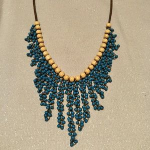Organic wood beads necklace